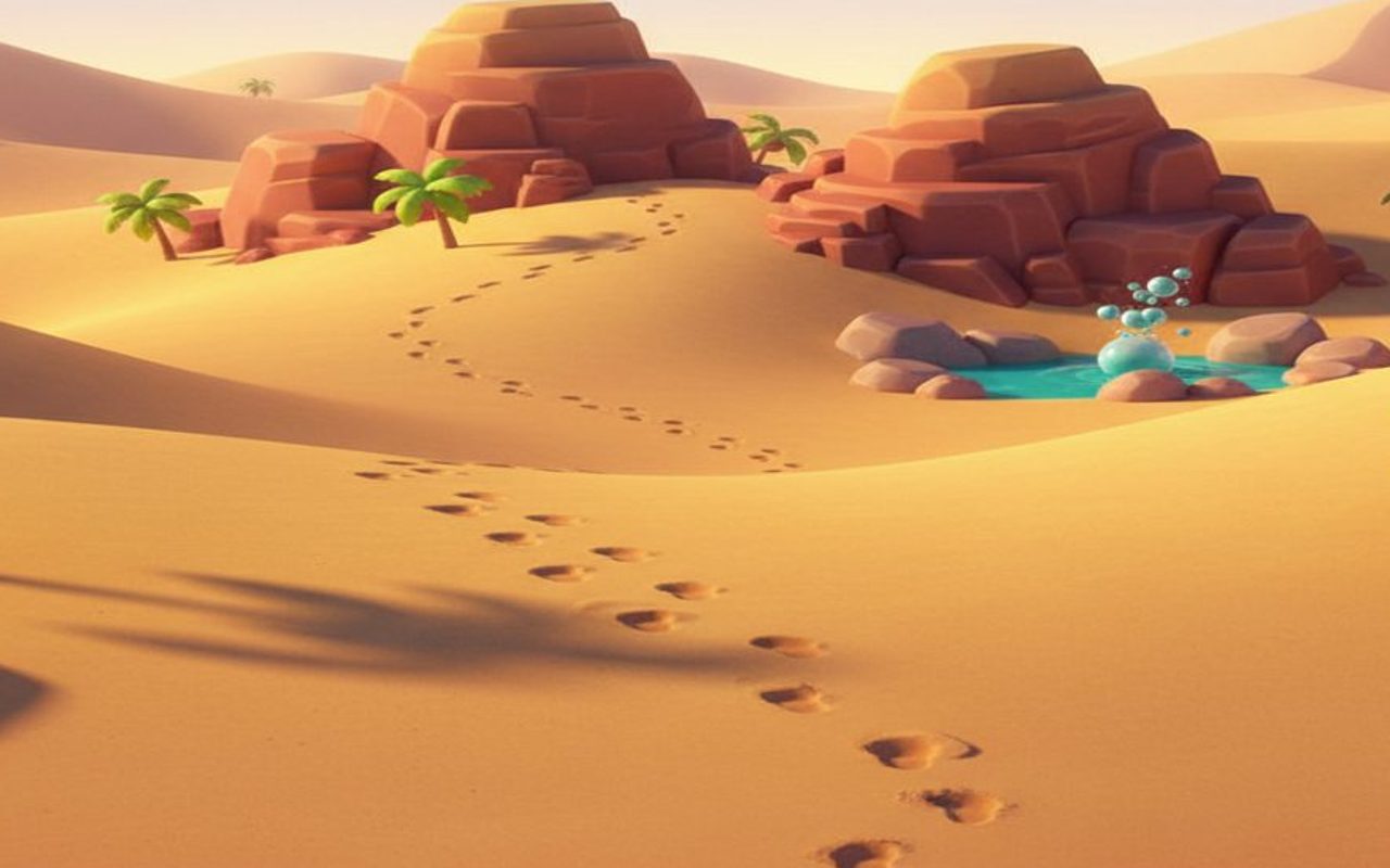 Safa and Marwah inspired desert landscape