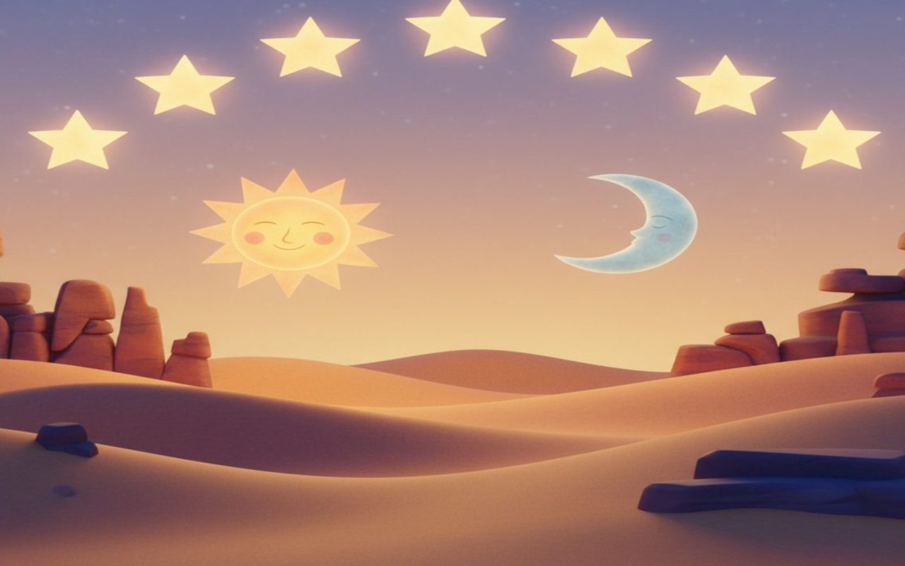 symbolic dream scene: eleven stars